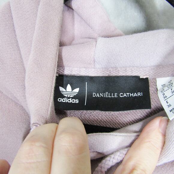 Adidas Hoodie Womens Small Purple Pink Patchwork Danielle Cathari Trefoil FW2765 - Picture 4 of 12